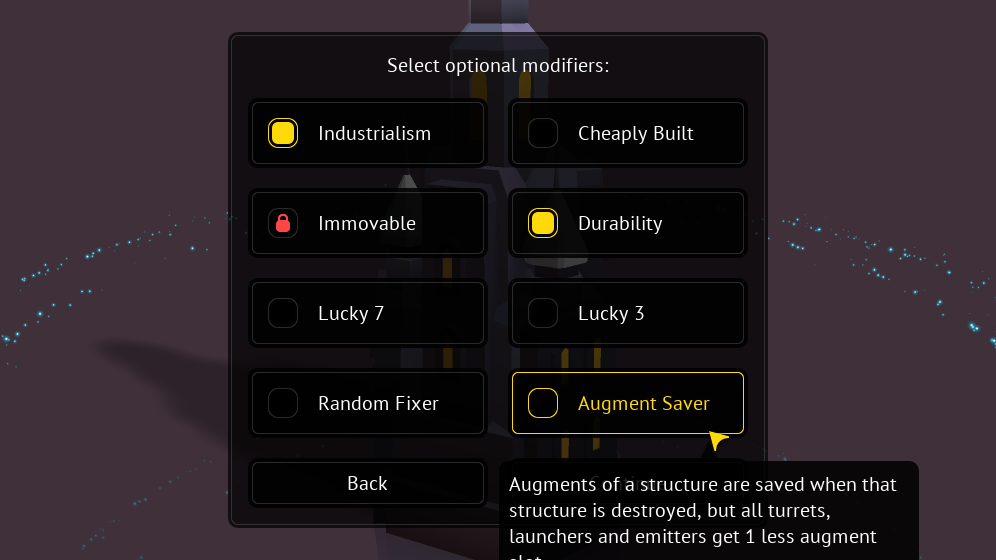 Selecting modifiers in Citadelic