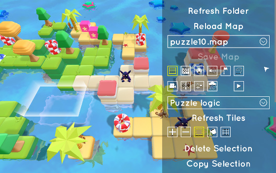 Встроенный редактор карт используется для создания всех уровней игры